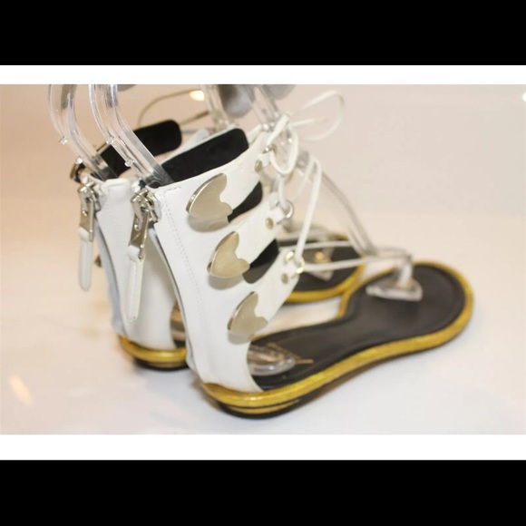 Brian Atwood white leather t-strap gladiator size6 - Picture 4 of 8